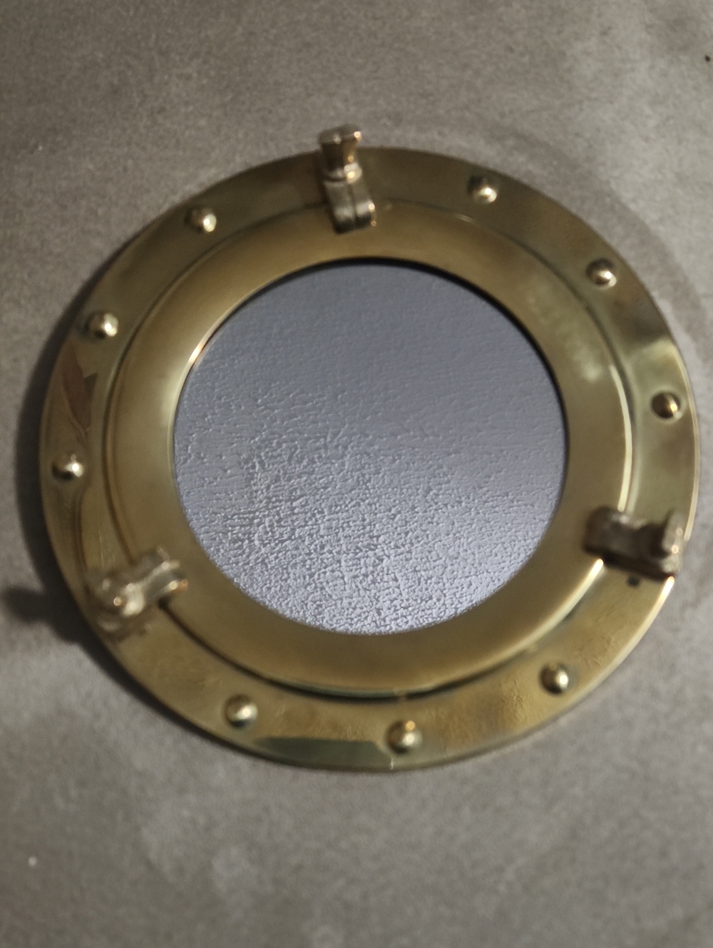Brass Porthole Wall Accent Mirror - Brass 7 In